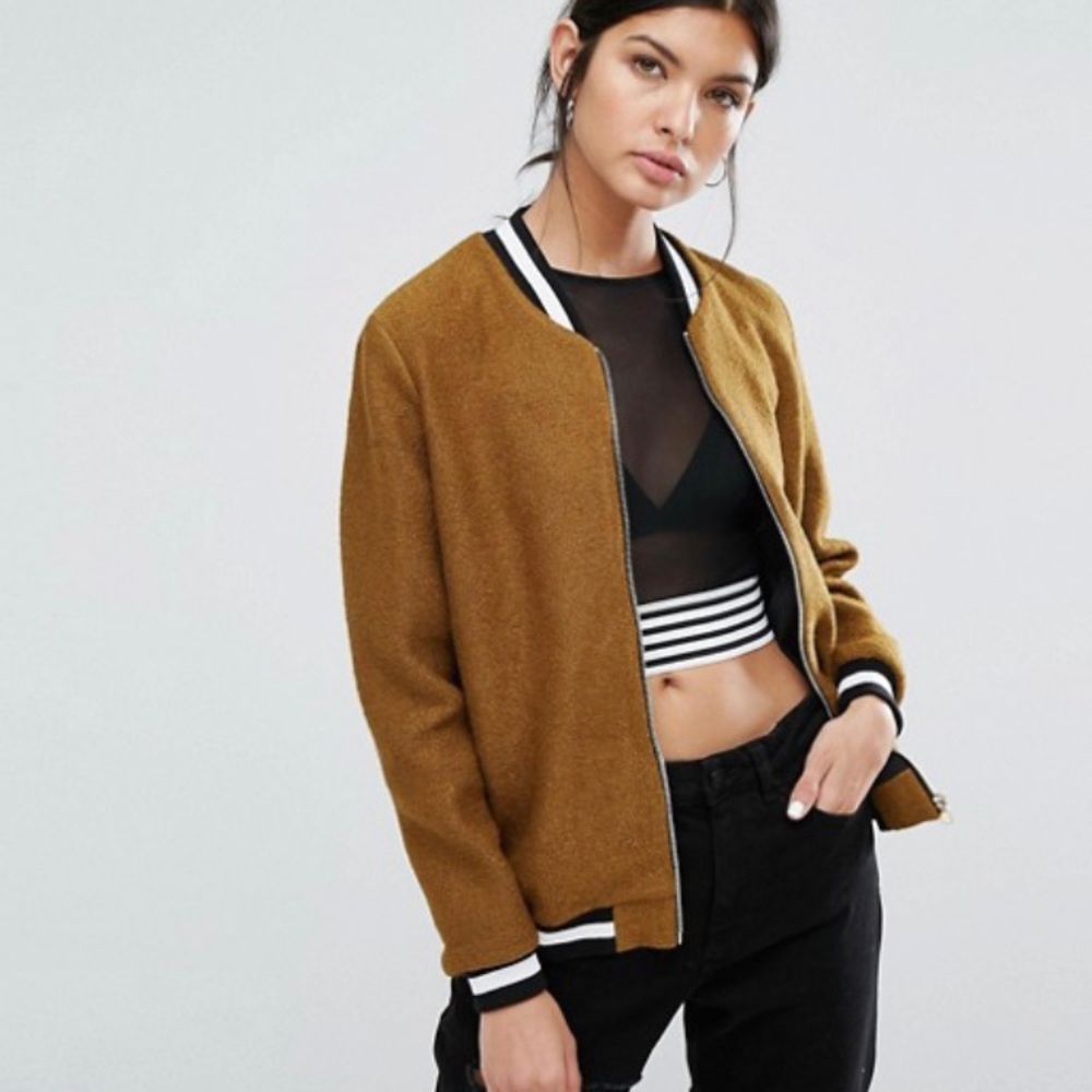 Mustard Chartreuse Bomber Jacket